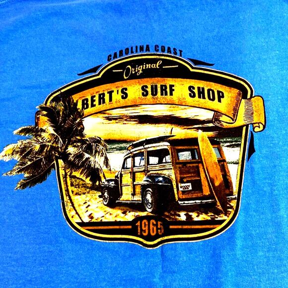 BERTS SURF SHOP Men's Tee NWT Large Beachwear Surfer Carolina Coast - Picture 4 of 5